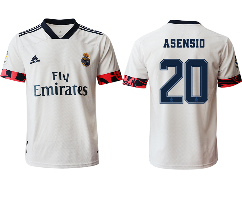 Men 2020-2021 club Real Madrid home aaa version #20 white Soccer Jerseys2